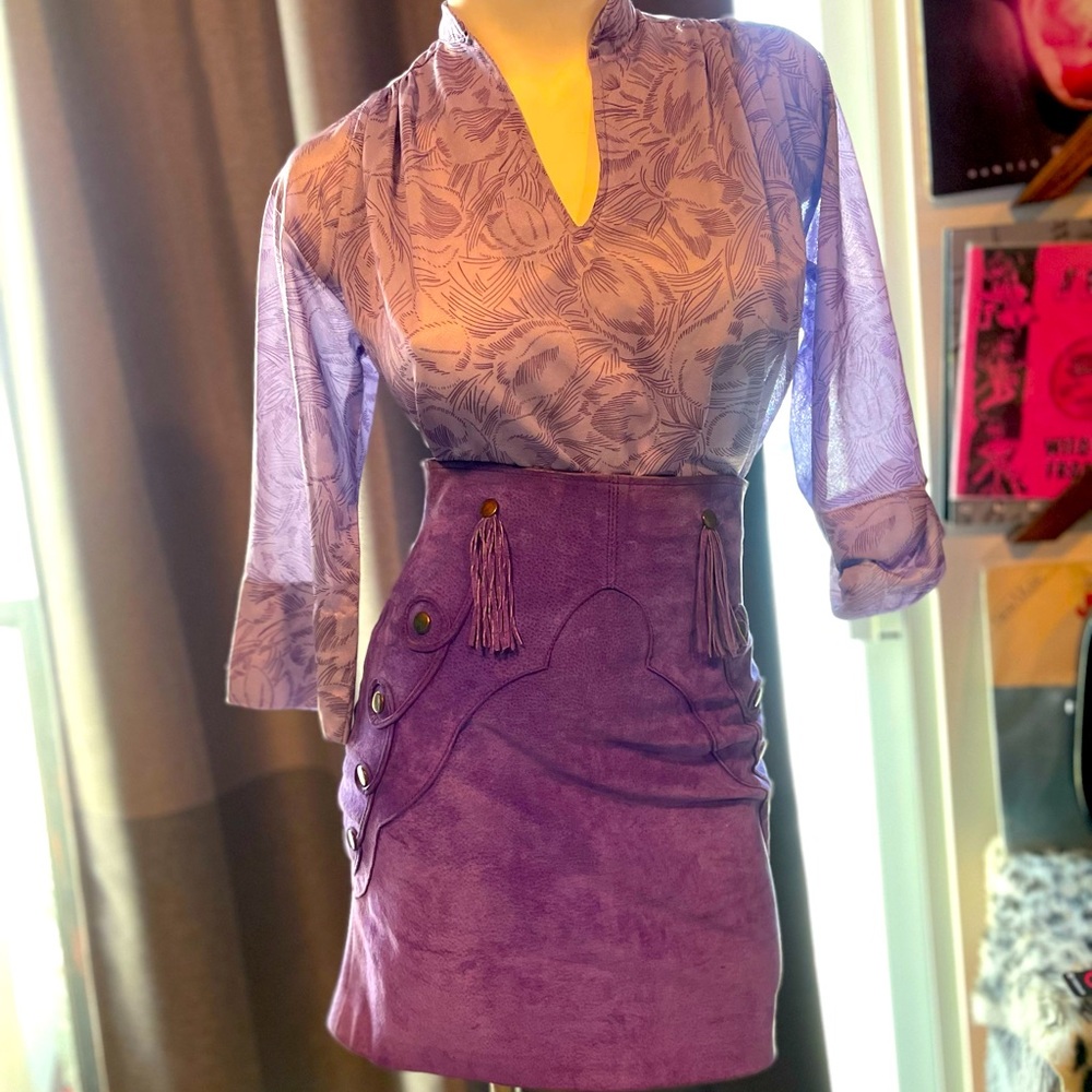 Unlabeled Vintage Blouse Western Style Vintage Skirt